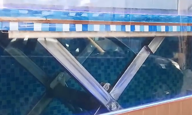 Cubierta subacuática de la piscina de la elevación