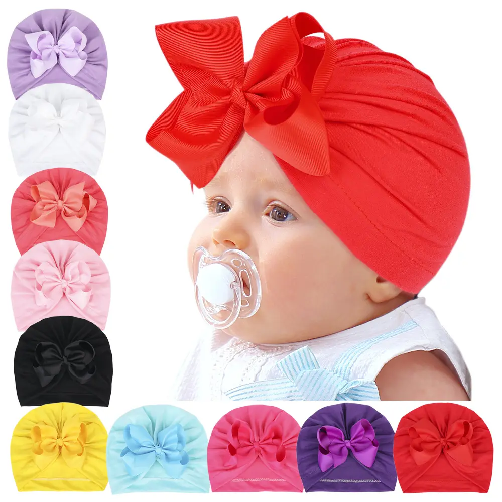 Chapeau à fleurs pour bébé, Turban pour enfant, Bonnet pour nouveau-né, Bonnet