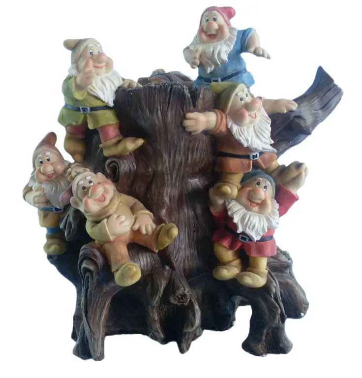 Figurina tradizionale the seven nani Figurine in resina fata accessori da giardino per esterni, decorazioni per gnomi da giardino