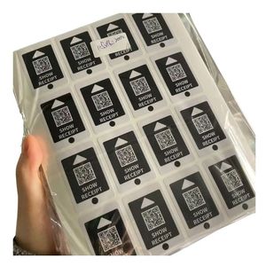 Benutzer definierte gedruckte variable QR-Code-Etiketten Vinyl-Aufkleber Barcode-Aufkleber Vinyl-Kleber QR-Code gestanzte Aufkleber Aufkleber