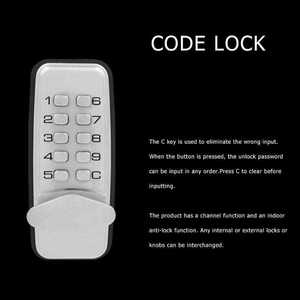 Meccanico impermeabile Digital Door Lock Push Button Tastiera Keyless Codice Serratura a Combinazione per 30-60 millimetri Porta - Product Image 3