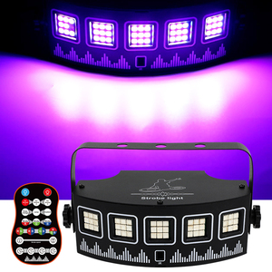 LED sahne çakarlı lamba süper parlak flaş RC aydınlatma ses aktif RGB parti aydınlatması düğün Xmas doğum günü kulübü DJ için - Product Image 2
