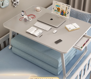 Gran escritorio para el hogar, mesa multifunción para comer en la cama, mesa de estudio con cajón, escritorio para juegos de ordenador