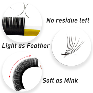 Ekstra hacim bireysel kirpik parlama küme kirpik uzantıları düğüm ücretsiz küme lashes - Product Image 4