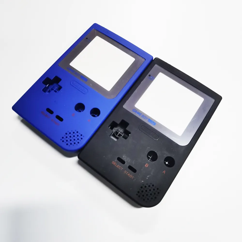 Carcasa de repuesto para Gameboy pocket, carcasa de consola GBP con botones, azul y negro