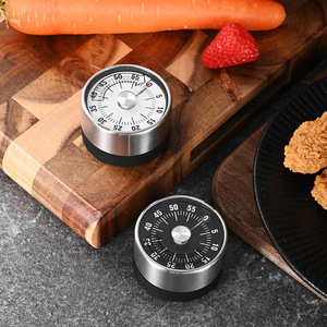 Kitchen Time Setter Stainless Steel Alarm Clock Magnetic Battery Free Student Problem <strong>Timer</strong> - Product Image 2