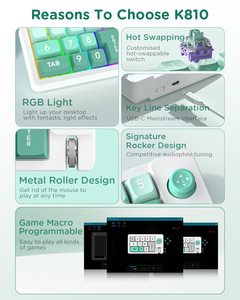 Venta directa de fábrica Profesional Mini RGB Intercambio en caliente Gamer Teclado mecánico con cable - Product Image 2