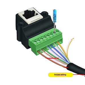 RJ45 8P8C dişi soket Jack 8 Pin vida Terminal bloğu adaptörü RJ45 Ethernet kablosu konektörü lehimleme ücretsiz adaptörü - Product Image 3
