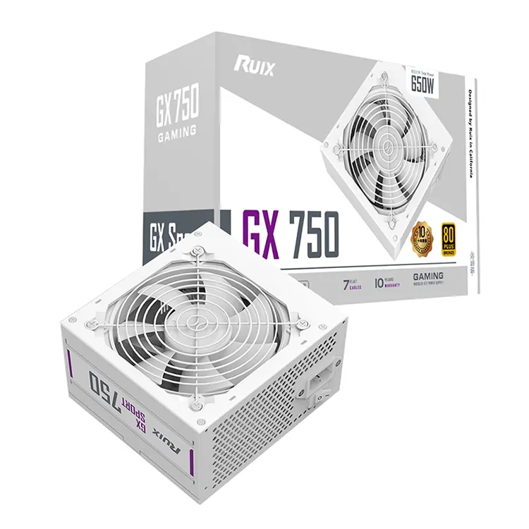 White GX750 650W 80plus Bronze Fontes econômicas de poder Power Source 650W Atx Power Supply Fuente de Alimentação Pc