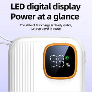 High-Capacity 20000mAh Portable Outdoor Power Bank 10000mAh Fast-Charging PVC Type-<strong>C</strong> <strong>Input</strong> 20W Stations LED Display 25W <strong>Output</strong> - Product Image 3