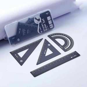 4 adet 15cm cetvel iletki sağ açı üçgen alüminyum geometri takım elbise - Product Image 2