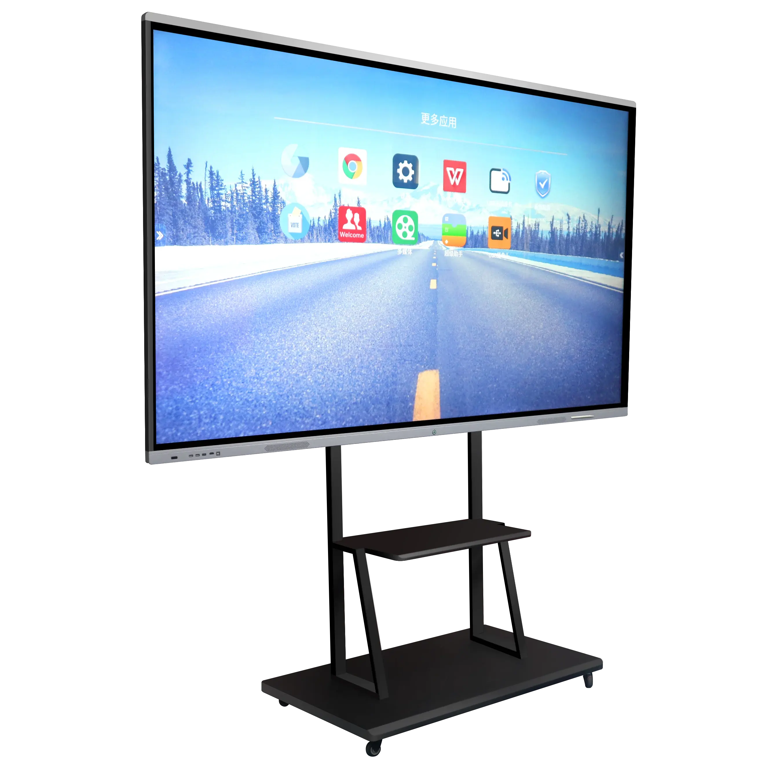 98 Inch China Draagbare Smart Board Interactieve Flat Panel Android 11/13 Smart Whiteboard Met Ops