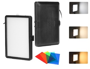 USBポートオンカメラカラフルなビデオライトフィルランプミニカラーポータブル写真照明4色フィルター付き - Product Image 1