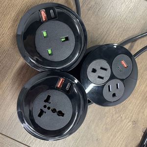 ガルバニックプロセス80mm埋め込み式デスクトッププラグおよびソケットを備えた新製品電源ソケット内蔵デスクトップ充電器ソケット - Product Image 1
