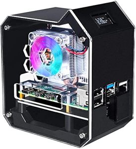 AIsmartlink Raspberry Pi 4B admite hasta 2TB M.2 SATA pantalla OLED de calor fuerte Waveshare Mini Tower Case NAS Kit - Product Image 1
