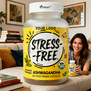 Oem/Odm Aanpasbare Biologische <span class=keywords><strong>Ashwagandha</strong></span>-Poedercapsules 600Mg <span class=keywords><strong>Ashwagandha</strong></span> Kruidensupplement Voor Stressvermindering, Energieondersteuning - Product Image 1