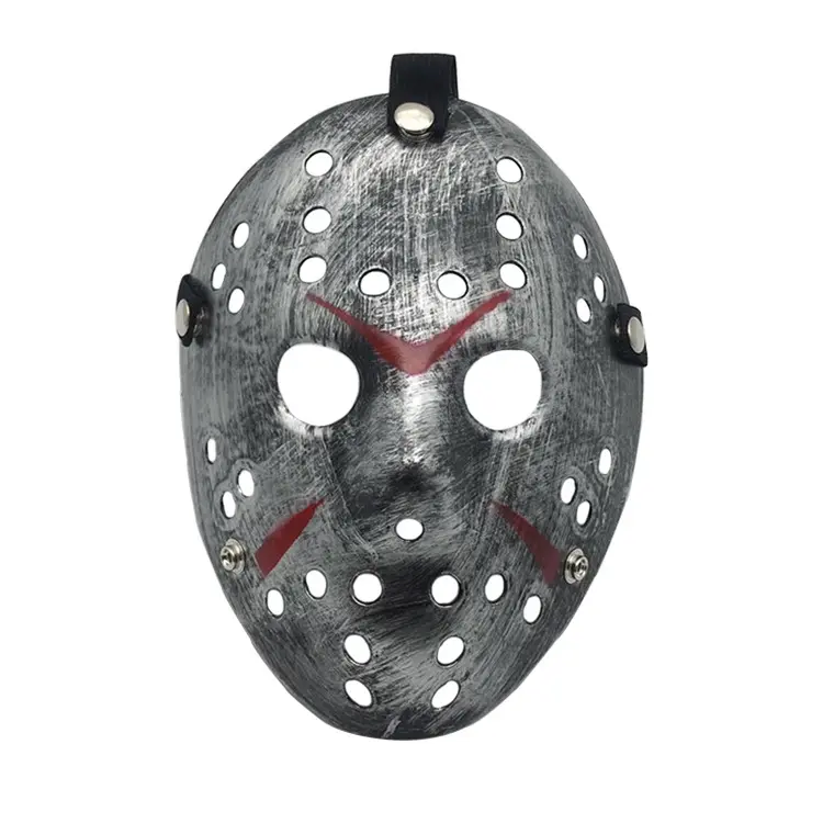 Maschera di plastica di colore bianco e nero maschera mascherata festa di Halloween maschera spaventosa