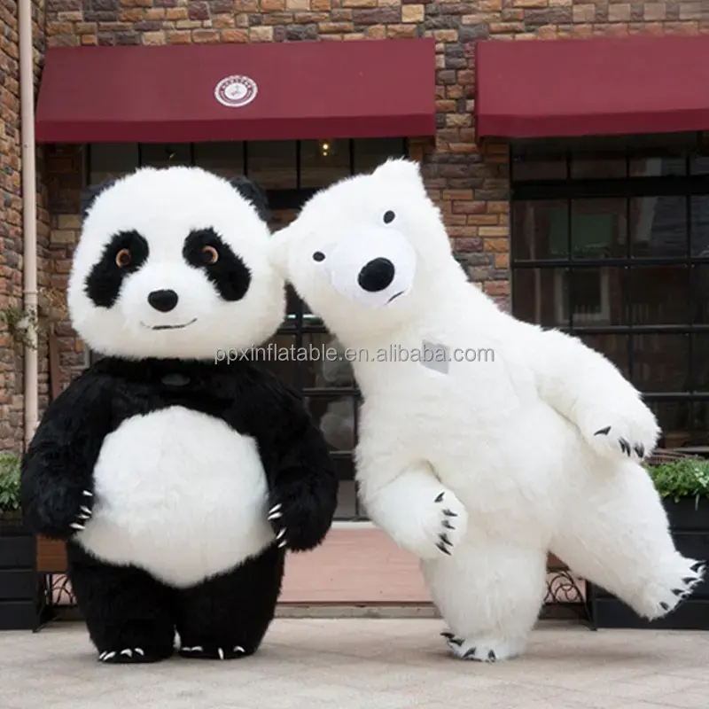Aufblasbares Braunbär-Mascottenkostüm Panda Rollenspiel-Partykostüm Erwachsener aufblasbares niedliches Maskottenkostüm