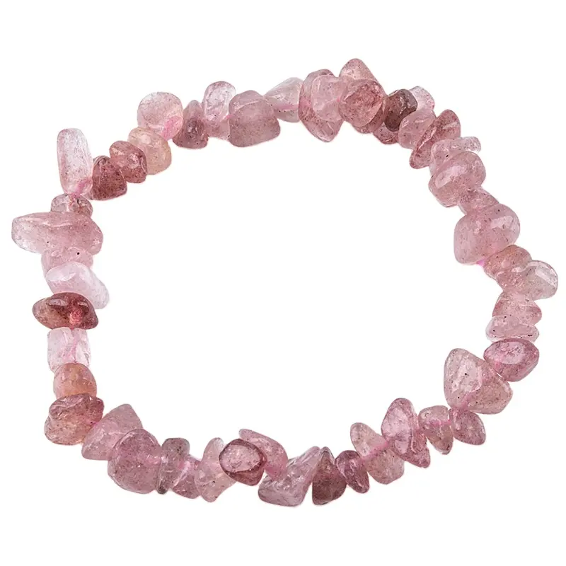Bracelet à breloques en pierre naturelle arc-en-ciel tendance DIY bracelet élastique de perles de gravier irrégulières mélangées