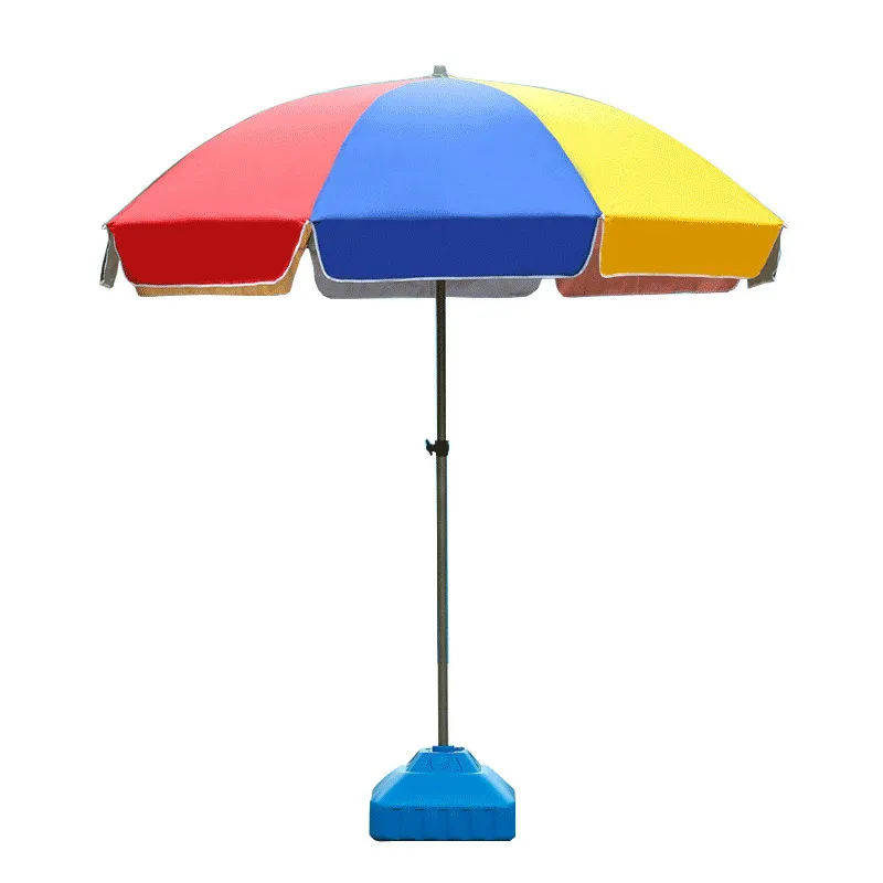 Ombrello da spiaggia personalizzato in pizzo rosso estivo con design personalizzato con ombrellone in metallo