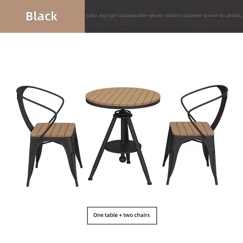 One table and two chairs-black