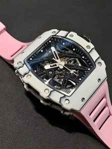 44MM Customised Carbon Fiber Mechanical Watch For Men -with Tonneau Case Sapphire Crystal Glass(Original Quality) - Product Image 5