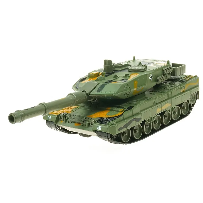 Tanque de batalla principal de leopardo para niños, modelo de tanque fundido a presión de aleación, juguete artesanal, tanque fundido a presión