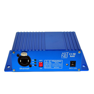 Controlador Artnet a DMX Controlador de iluminación Ethernet ArtNet DMX, interfaz profesional Artnet DMX para luces DMX, 4 puertos XLR - Product Image 1