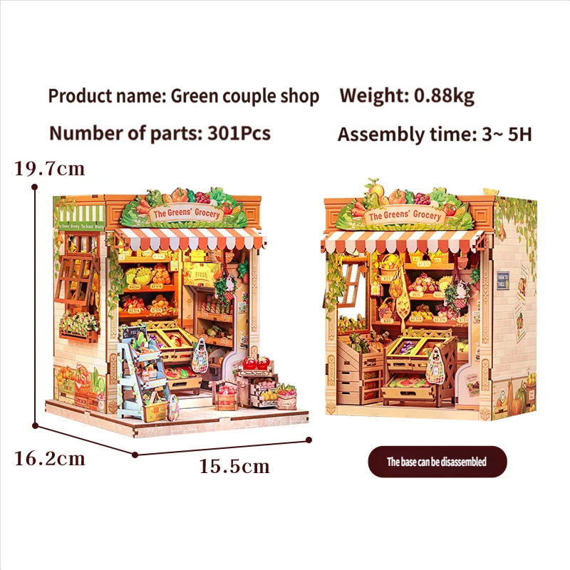 Tienda de Frutas y Verduras Wood-Green para Parejas