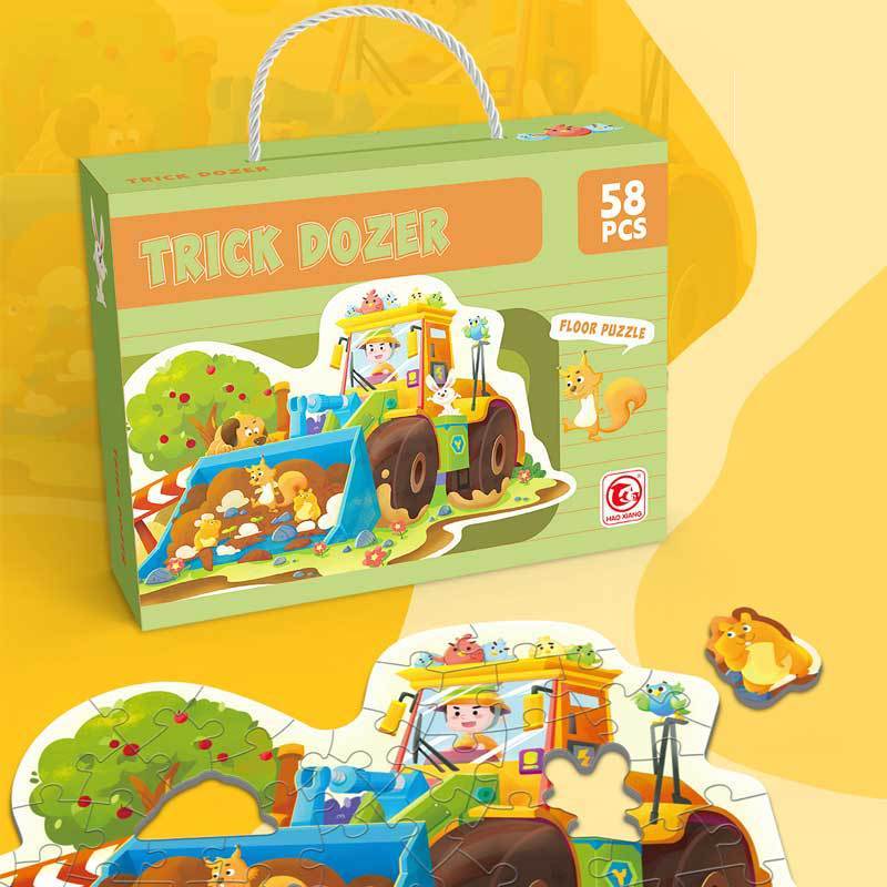 Puzzle irregolare - Bulldozer da 58 pezzi
