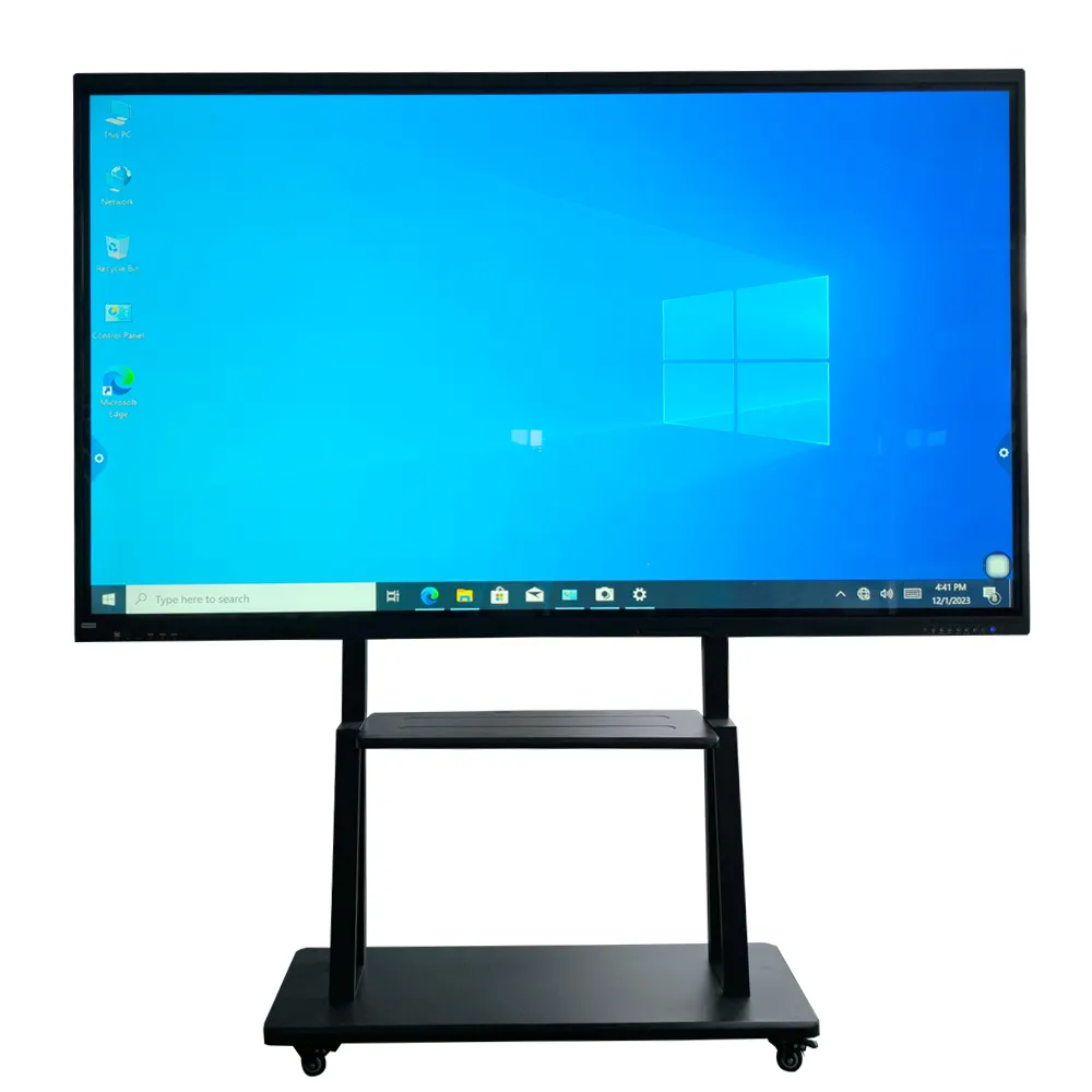 55 65 75 85 86 98 inç taşınabilir 4K 3840*2160 dokunmatik ekran hepsi bir akıllı sınıf etkileşim beyaz tahta dijital tahta öğretim için