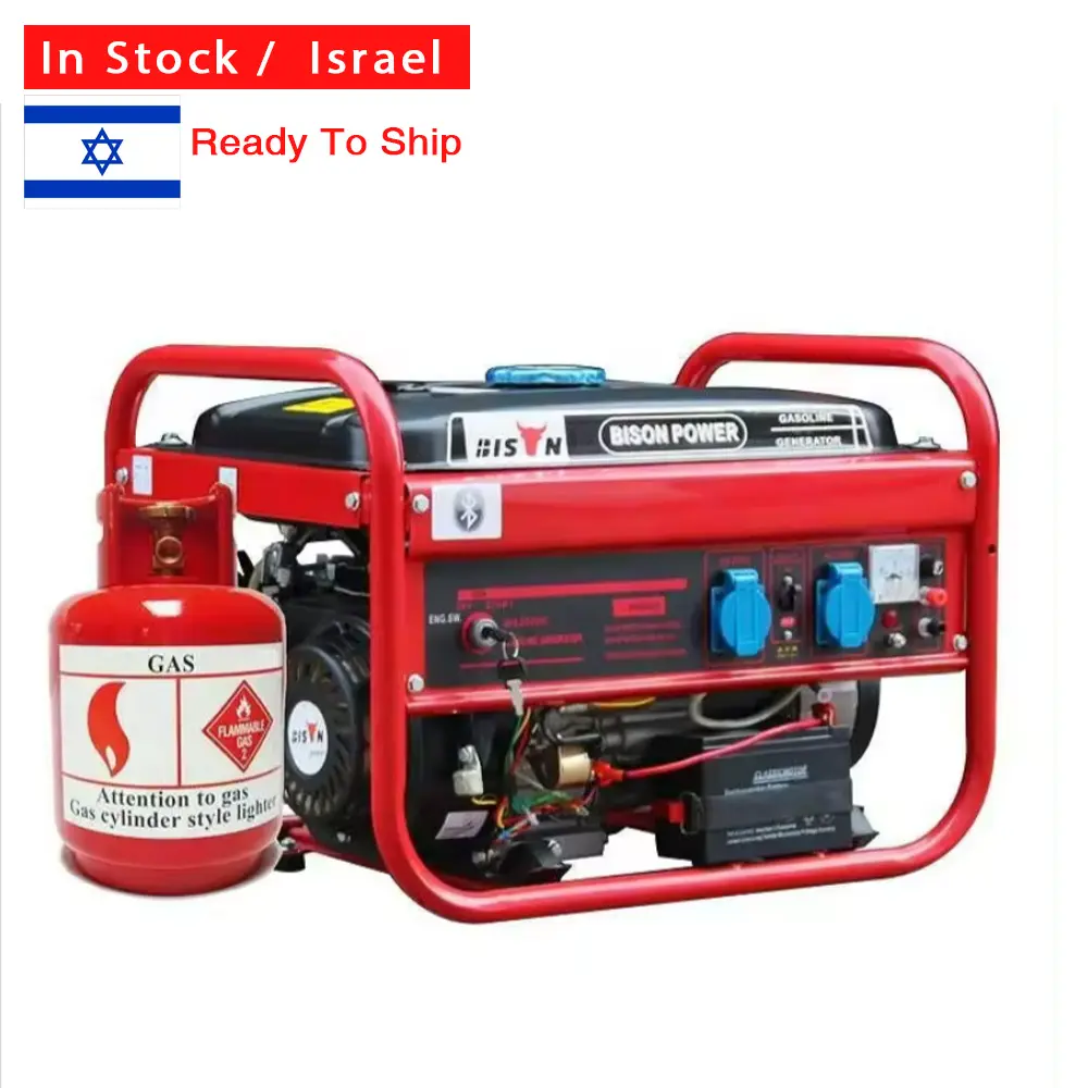 स्टॉक में इज़राइल एलपीजी जेनरेटर 2kw 2.5kw 2000w 2800w 2900w सस्ती कीमत 220v 3kva छोटे बिजली घरेलू गैसोलीन जेनरेटर