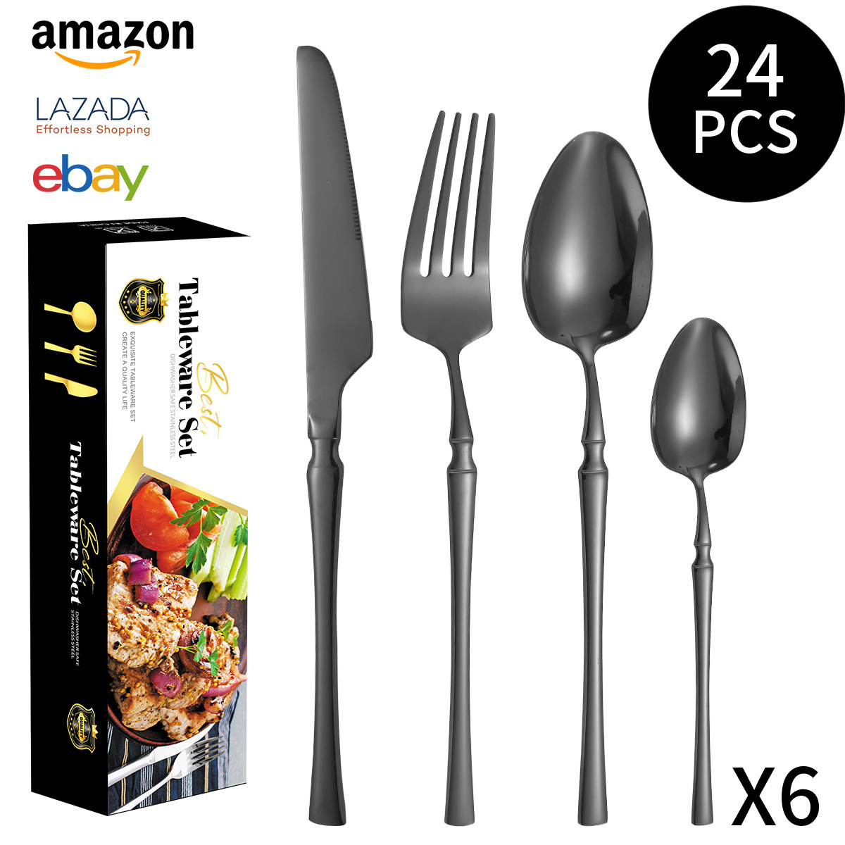 Negro 24-Piece Set (Black Box)