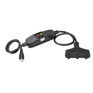 GFCI Power <strong>Cord</strong> 3 Outlet Extension <strong>Cord</strong> with Inline GFCI Auto Reset <strong>14</strong> <strong>AWG</strong> SJTW - Product Image 2