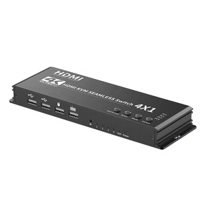 SYONG alta calidad 4K para HDMI KVM USB interruptor sin costuras 4X1 4 puertos para HDMI + USB Multi Viewer Hot Key Control aleación de aluminio EDI - Product Image 1