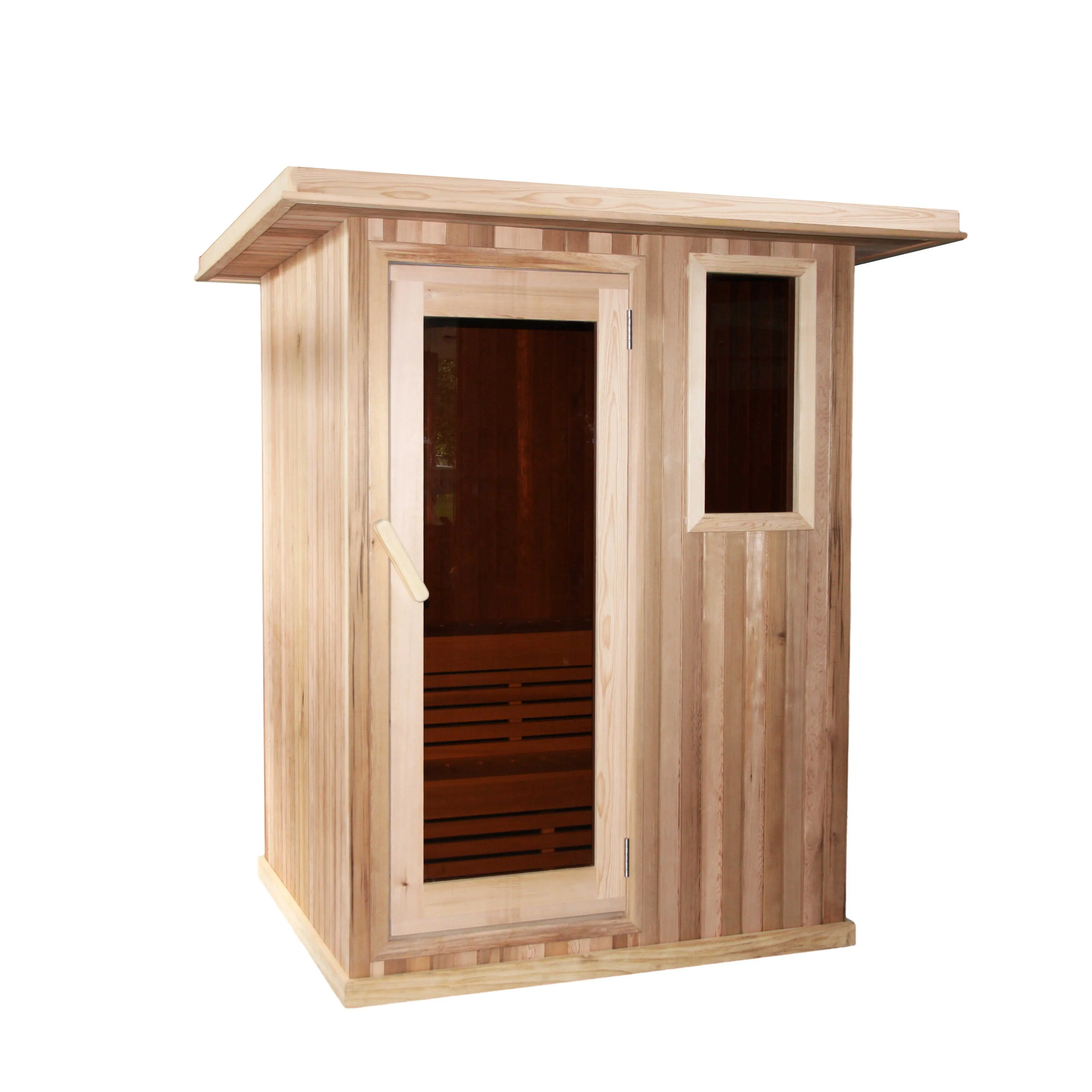 Sauna à vapeur sèche électrique/au feu de bois pour 2 à 8 personnes-Kits de salle de sauna extérieur-Mini sauna avec un grand effet d'isolation thermique