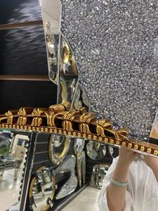 全长独特的金色壁挂式装饰大车身装饰拱金属框墙镜人类学镜