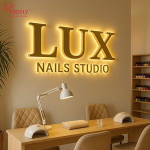 Tùy chỉnh 3D ngoài trời biển hiệu logo signage thép không gỉ Acrylic dấu hiệu Backlit dấu hiệu ánh sáng dẫn đăng ký cho studio Salon - Product Image 4