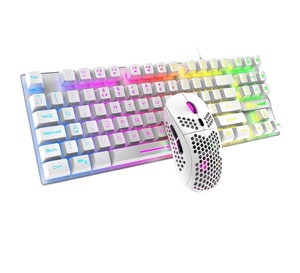 Gratis Lobo T2 luminosa conjunto de teclado y ratón de ordenador Juego de consola manipulador 88-británico clave teclado y ratón conjunto - Product Image 1