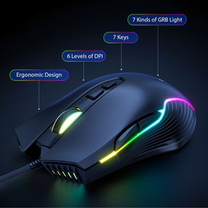 Onikuma-Conjunto Combinado de teclado y ratón para juegos de ordenador, luz LED, USB, retroiluminado, con cable RGB, OEM - Product Image 6
