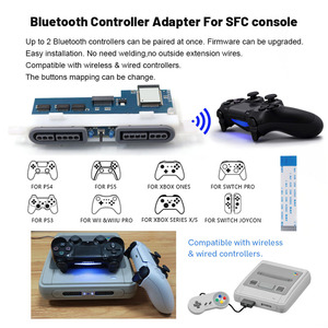 Ibluecetrolmod JP SFC adattatore interno Bluetooth per EU SNES Console misura Controller Wireless per PS3/PS4/PS5/Xbox One/Switch - Product Image 2