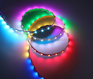 แถบไฟ LED RGB แบบสมาร์ท60LED สีเต็ม12V WS2815 6mm SPI ดิจิตอลแบบคดเคี้ยวไปมา - Product Image 5
