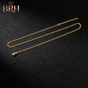 18k pvd गोल्ड प्लेटेड क्यूबन चेन हार फिगारो हिप-हॉप क्यूबन स्टेनलेस स्टील हार - Product Image 2