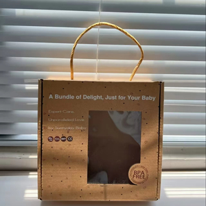 Customized Hand-held Kraf Tpaper Packaging <strong>Boxes</strong> Eco-friendly and Degradable <strong>Paper</strong> <strong>Boxes</strong> with Windows Are Used for Candy - Product Image 4