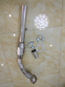 EXHAUST DOWNPIPE for A3 1.8T <strong>Turbo</strong> Pipe for GOLF MK4 GTI 1.8L A3 TT <strong>TURBO</strong> DOWN PIPE with 200 Cell Cat - Product Image 4