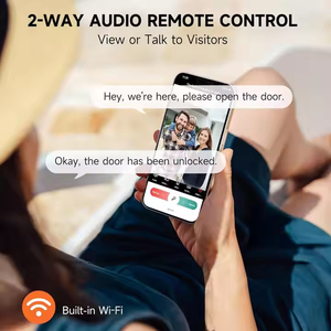 WiFi <strong>Network</strong> <strong>Connected</strong> Keyless Digital Electronic Entry Control Smart Home Security Fingerprint Handle Lock Aluminum Memory Card - Product Image 3