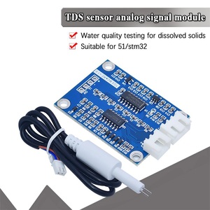 Módulo de sensor TDS Sólidos disueltos Señal analógica Soluble Detección de calidad de agua sólida DS18B20 Temperatura 51/STM32 - Product Image 1