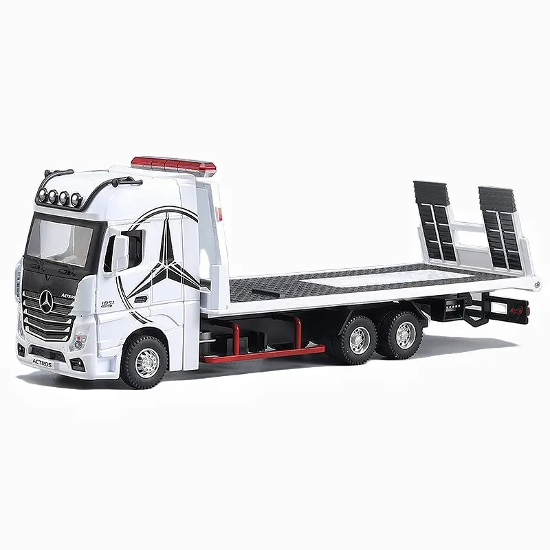 Diecast 1:24 mercede-benz xe tải Trailer có thể tháo rời kim loại mô phỏng xe tải hợp kim xe đồ chơi xe tải mô hình bánh xe di chuyển