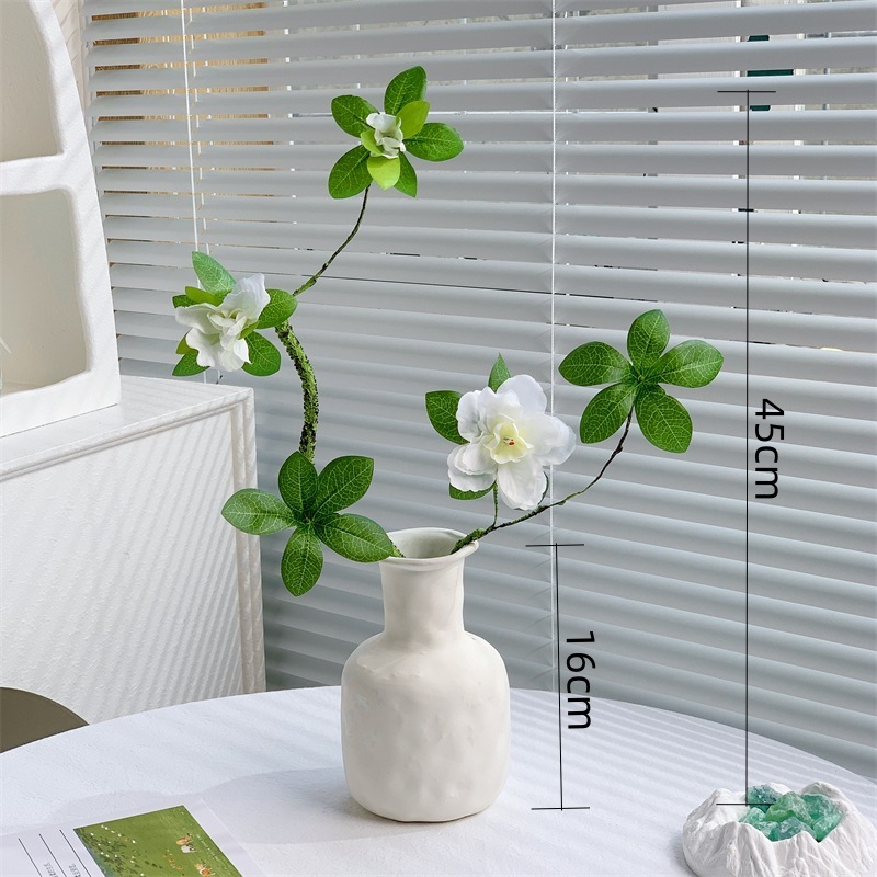 Un rhododendron blanc et un flacon crème