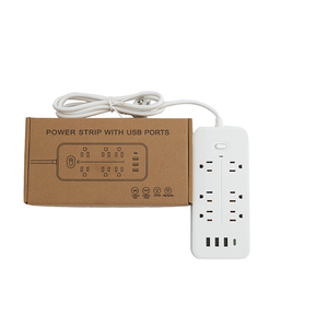 สายไฟ6เต้าเสียบพร้อมพอร์ต3USB และช่องต่อสายเคเบิลชนิด C แบบแถวสวิตช์และซ็อกเก็ตอุปกรณ์ไฟฟ้า - Product Image 6